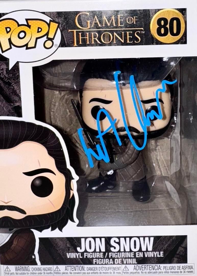 Kit Harington Signed Funko Pop #80 "Jon Snow" (Game Of Thrones) - Beckett COA #01
